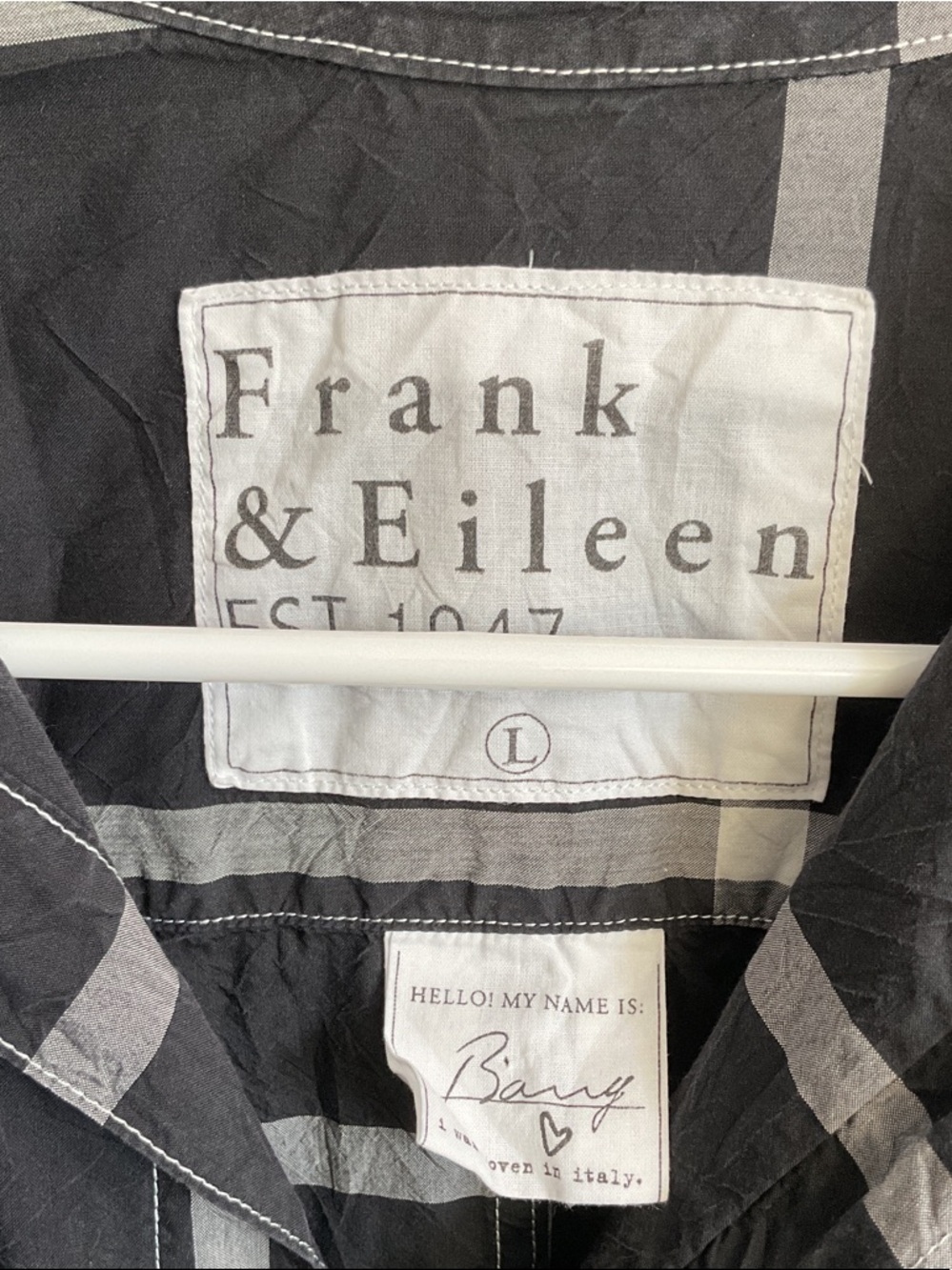 Frank & Eileen Black and White Windowpane Button-Down Shirt - Picture 2 of 4